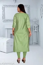 Solid Chanderi Cotton Kurti for Women 