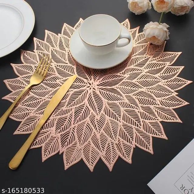 PVC Table Placemat (Multicolor, 15x15 inches) (Pack of 6)