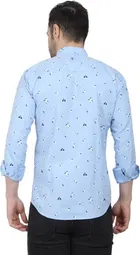 Cotton Blend Printed Shirt for Men 