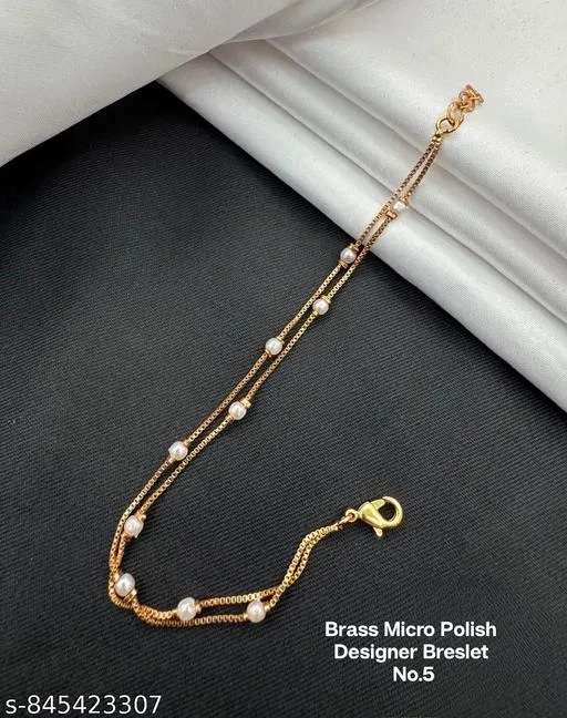 Stylish Bracelet for Women (Gold, Free Size)