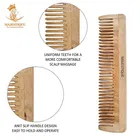 Majestique Wooden Hair & Beard Comb Natural Curly Wavy Dry Hair for Womens and Mens 