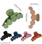 Plastic Hair Clutcher for Women & Girls (Multicolor, Pack of 4)