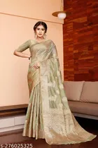 Organza Zari Woven Saree for Women 
