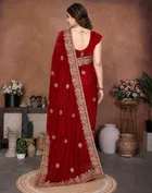 Bollywood Embroidered Organza Saree for Women 