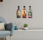 Akarts Meditating Buddha MDF painting set of 3