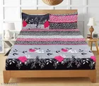 Polycotton Double Size Bedsheet with Pillow Cover, Multicolor, 78x98 Inches
