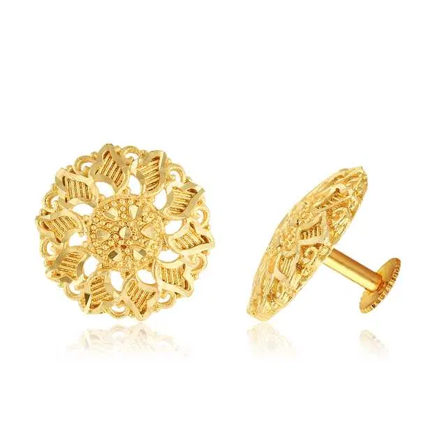 Traditional Wear Alloy Stud Earring (Gold, ) (V-190)