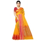 सिद्धिदाता टेक्सटाइल विमेंस कोटा डोरिया कॉटन टेम्पल जैरी बॉर्डर साड़ी विद अन-स्टीट्च्ड ब्लाउज पीस 