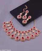 Maroon Timeless Partywear Diamond Jewellery for Women 
