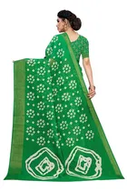 ग्रबस्टेकर लिनन बांधनी प्रिंटेड साड़ी 