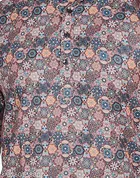 Cotton Blend Printed Short Kurta for Men, Multicolor 