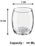 Afast New Designer 300 ml Juicer/ Water Transparent Glasses - Set Of 6