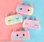 Unicorn Theme Pencil Case with 4 Pcs Pencils 