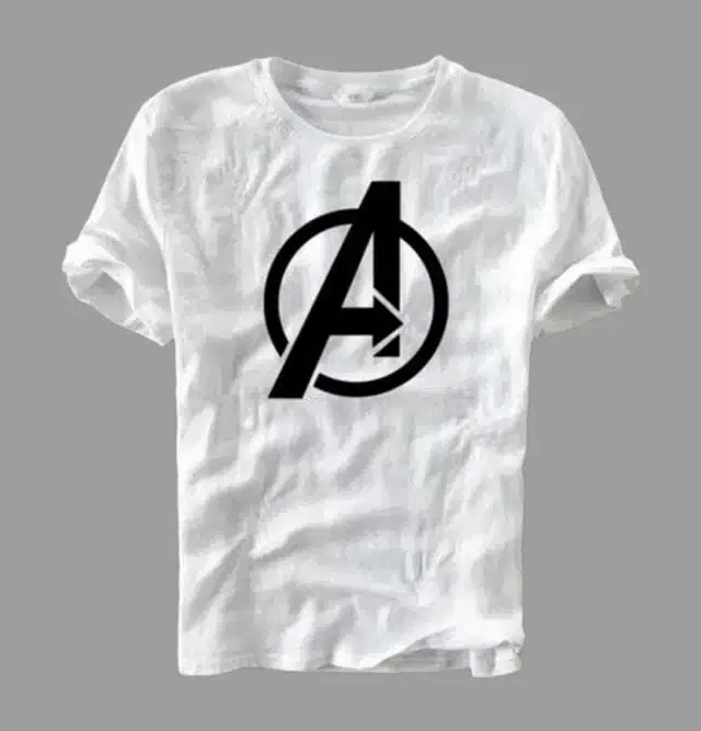 Printed Half Sleeeves T-Shirt For Men (White, L)