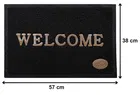 Arch Fab PVC Welcome Door Mat, Black, 38x58 cm
