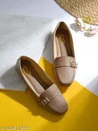 Shoetopia Girls Solid Ballerinas Brown Size 7