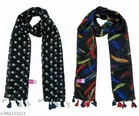Poly Chiffon Printed Scarves for Women 