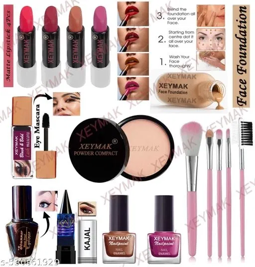 Face Makeup Combo, Multicolor, Set of 1