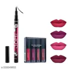 4 Pcs Liquid Lipstick with Eyeliner 