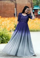Pleated Embellished Maxi Dress for Women 