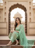 Bandhani Printed Jaipuri Designs Georgette Kurti Set for Women 