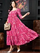 Viscose Rayon Kurti for Women, Pink 