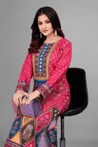 Rayon Slub Printed Kurti for Women 