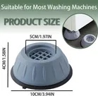 Enmora Anti Vibration Pads for Washing Machine Washing Machine Feet Pads Shock Absorber Noise Cancelling Washer Support, Washing Machine Anti Vibration Pad Heightening Pads with Suction Cup 