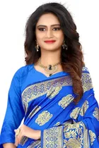 Banarasi Silk Jacquard Print Saree for Women 