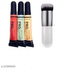 HD Pro LA Concealer, Liquid Spot Corrector And Contour Beauty Pack Of 3 [Orange,Yellow,Green] Concealer with Bullet Makeup Brush