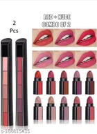 5 in 1 Lipstick for Women (Multicolor, Pack of 2)