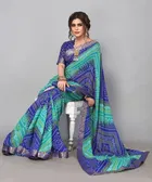 Georgette Printed Saree for Women 