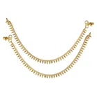 Brass Gold Plated Anklet Set (Gold, Set of 1)