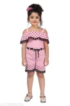 Cotton Blend Jumpsuit for Girls 