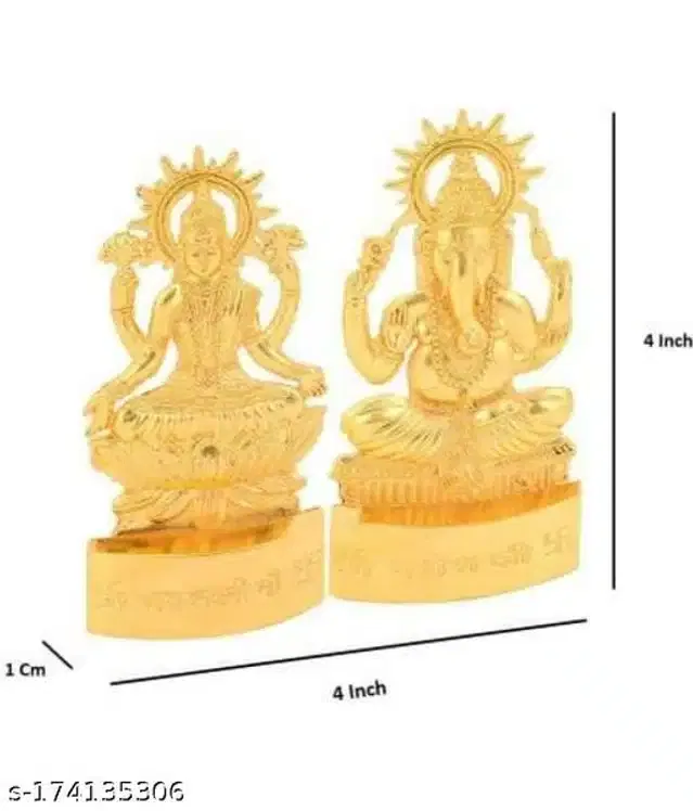 Metal Laxmi & Ganesh ji Idol (Golden)