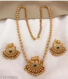 Brass Necklace with Earrings for Women 