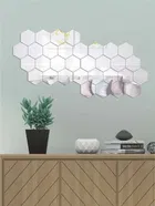 Acrylic Hexagon Shaped Wall Mirror Stickers 