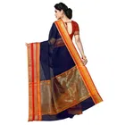 सिद्धिदाता टेक्सटाइल विमेंस कोटा डोरिया कॉटन टेम्पल जैरी बॉर्डर साड़ी विद अन-स्टीट्च्ड ब्लाउज पीस 