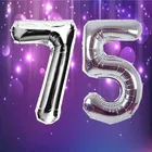 Foil Balloon for Birthday Celebration, No. 75 