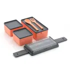 KS Premium Quality Plastic Lunch Box Tiffin Box 3 Containers Lunch Box 