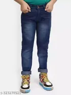 Denim Jeans for Boys (Blue, 8-9 Years)