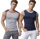 Cotton Jym Vest for Men, Multicolour, Pack of 2 
