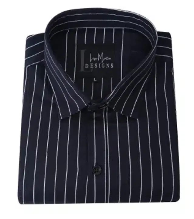 Full Sleeves Shirt for Men (Dark Blue, L)