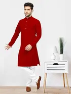 Cotton Blend Solid Kurta for Men 
