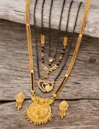 Combo of 4 Pcs Mangalsutras with Earrings Set for Women 