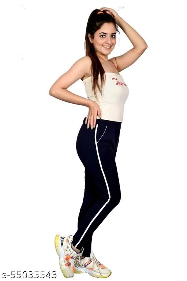 Polycotton Trouser for Women (Black, 30)