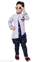 Cotton Blend Sherwani for Boys 
