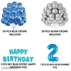 62 Pcs Pcs 2nd Birthday Decoration kit, Multicolour, Set of 1