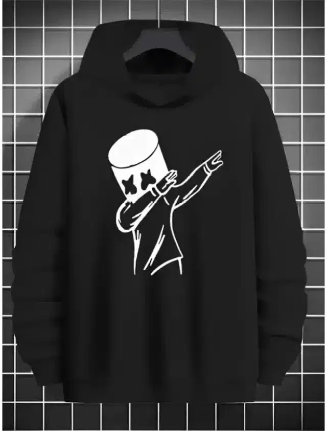 Full Sleeves Hooded Sweatshirt for Men (Black, XL)