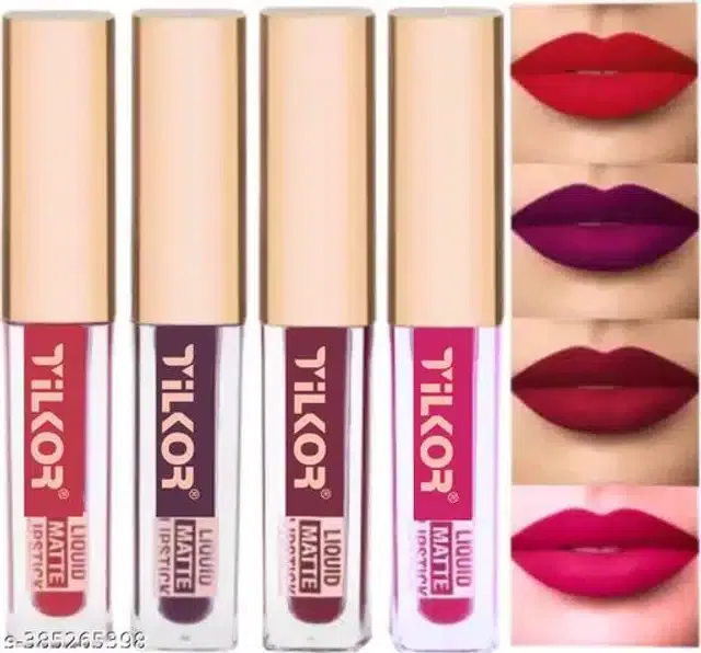 Lipsticks for Girls & Women (Multicolor, Pack of 4)